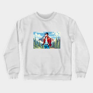 retro futuristic anime scene Crewneck Sweatshirt